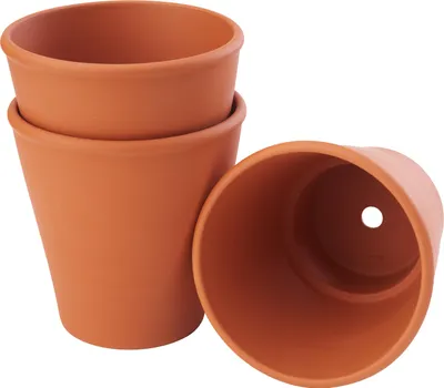 Produktbild von Terrakotta-Rosentöpfe, 3 Stck Innen-Ø 10 cm, H 12 cm