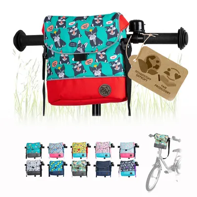 Produktbild von BAMBINIWELT Lenkertasche Tasche für Puky für Woom Laufrad Räder Roller Fahrrad Fahrradtasche für Kinder wasserabweisend mit Schultergurt, Modell 15