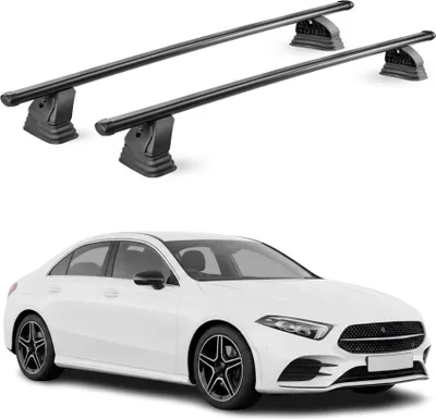Imagen del producto de Soportes de techo de acero para Mercedes Clase A W177 (2018-2026), con certificación capacidad de 75 kg, 2 piezas, color