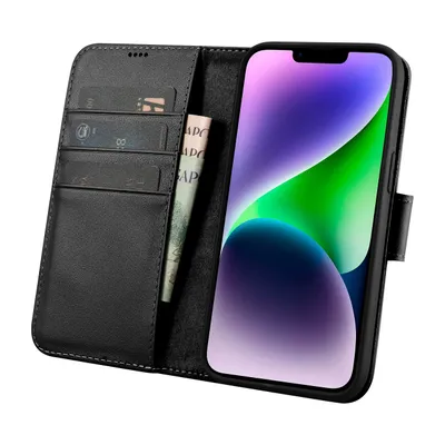 Produktbild von Icarer Case Ledertasche für Iphone 14+ Schwarz