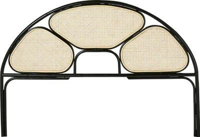 Produktbild von Kopfteil Rohrgeflecht schwarzes Rattan 160 cm
