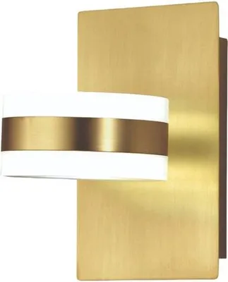 Produktbild von Dunk - Fabas Luce 2-flammige runde Wandleuchte - 16W dimmbare LED-Wandleuchte - Satiniertes Messing