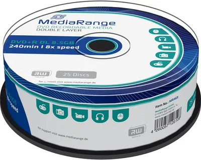 Produktbild von MediaRange DVD+R 8. 5GB 25pcs Spindel Double Layer