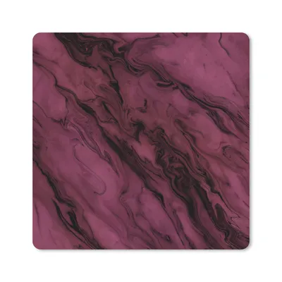 Produktbild von MuchoWow® Mauspad Mousepad Marmor - Rosa - Schwarz 20x20 cm - Mousepads - Maus Mat - Pad - Mausunterlage - Desk Mat - Bureauartikeln