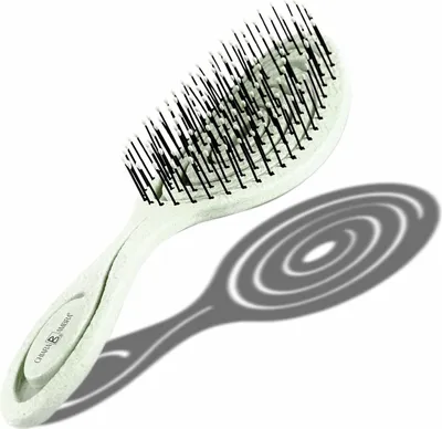 Produktbild von Chiara Ambra Bio Haarbürste, Bürste ohne Ziepen, Entwirrbürste geeignet für Locken & lange Haare von Damen, Herren & Kinder, Kopfhaut Massagebürste,