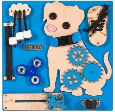 Produktbild von Spieltafel „Hugo, der Hund“ – blau – 3toysm