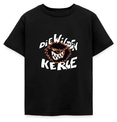 Produktbild von Spreadshirt Die Wilden Kerle Logo Kinder T-Shirt, 98/104 (3-4 Jahre), Schwarz