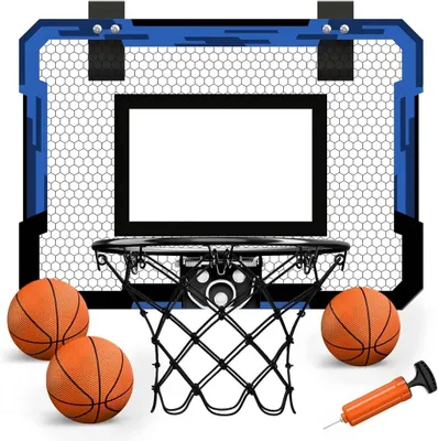 Produktbild von Mini-Basketballkorb für die Tür mit Anzeigetafel und 3 Bällen