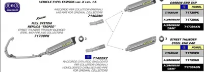 Immagine prodotto di Silenziatore Arrow omologato, compatibile con Kawasaki Ninja 250 R