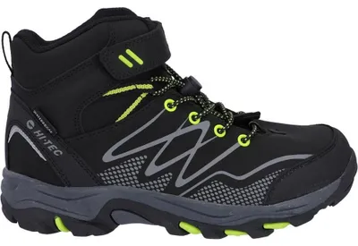 Productafbeelding van Hi-Tec - "Blackout" wandelschoen voor kinderen, waterdicht, enkelhoge wandelschoen HD315 (30 EU) (zwart/limoen)