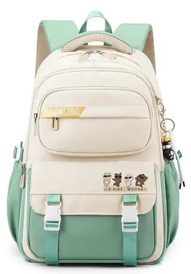 Produktbild von Schulrucksack Mädchen Rucksack Schule Teenager Groß Wasserdicht Grau 30x46x17cm
