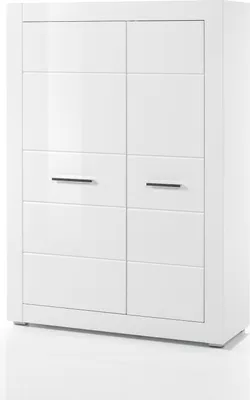 Produktbild von Highboard "Carrara" weiß Hochglanz Wohn- und Esszimmer Anrichte 100 x 142 cm