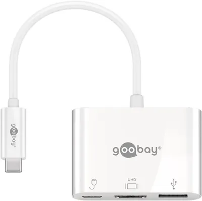 Image de Goobay Adaptateur multiport USB-C (HDMI, PD), blanc