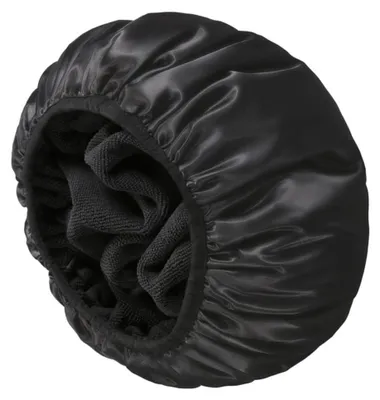 Productafbeelding van Luxe Douchemuts met Badstof Voering voor Dames - Shower Cap - Droog haar - Douchekapje - Zwart