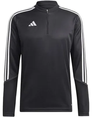 Produktbild von Adidas - "Tiro 23 Club" Sweatshirt mit kurzem Reißverschluss für Herren - Training PP3263 (L) (Schwarz/Weiß)