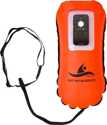 Produktbild von Famanu Schwimmboje mit Dry Bag + Handyfenster + Notpfeife - Aufblasbare Schwimmhilfe