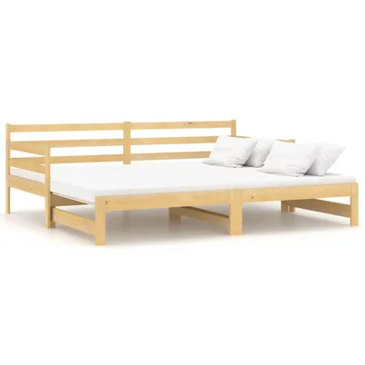 Obrázek produktu pro Rozkládací denní postel z masivu borovice 2x(90x200) cm