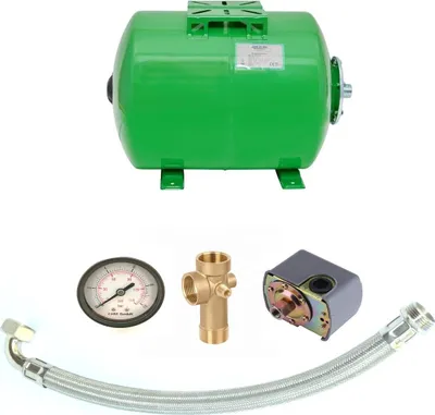 Produktbild von CHM GmbH® Membrankessel 50 L Druckkessel stahl mit Druckschalterset 5 teilig und Panzerschlauch