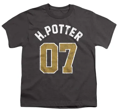 Immagine prodotto di Magia di Harry Potter - T-shirt "Potter Jersey" per bambini, taglia 140-146 (colore: antracite)