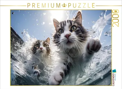 Produktbild von CALVENDO Puzzle Niedliche Kätzchen | 2000 Teile Lege-Größe 90x67cm Foto-Puzzle für glückliche Stunden