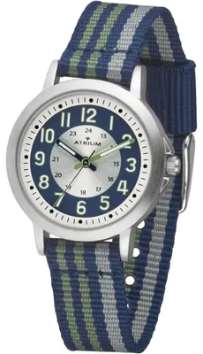Image de Montre-bracelet pour enfant ATRIUM, analogique à quartz, pour garçon, en nylon, A50-11, bleu foncé