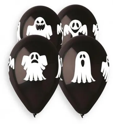 Image de 5 ballons Halloween fantôme