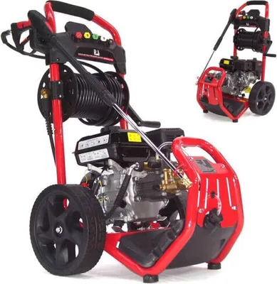 Produktbild von Benzin Hochdruckreiniger 180bar 7PS Benzinmotor Dampfstrahler 20m 5 Düsen 56029