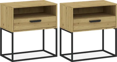 Produktbild von Nachttisch RECTUS 2-er Set, Nachtschrank, Modern, 39x60cm