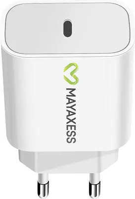Produktbild von Mayaxess, Schnellladegerät 20W USB-C für iPhone 17 Pro Max, Weiß