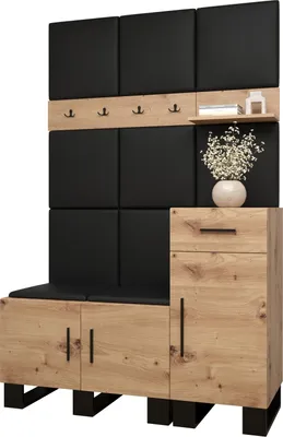 Produktbild von Garderobe ARTIN Set 5 mit gepolsterten Paneelen Industrial Design