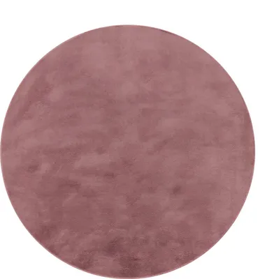Produktbild von TT Home Wohnzimmer Teppich Hochflor Langflor Kunstfell Weich Modern Unifarben Flauschig Größe 80 cm Rund