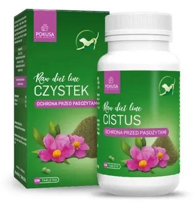 Imagen del producto de POKUSA RawDietLine Cistus: suplemento alimenticio para perros y gatos - 120 unidades