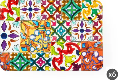 Image de Excelsa set de 6 sets de table Lisbona en plastique 43x28,5 cm multicolore