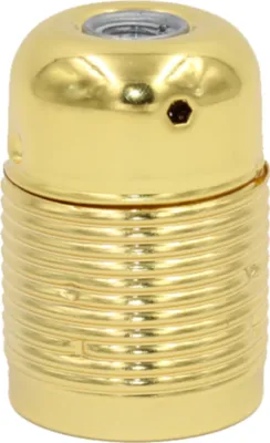 Produktbild von E27 Fassung mit Außengewinde & Stein | Metall | Gold