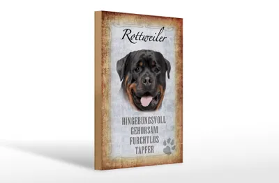 Produktbild von Holzschild Spruch 20x30cm Rottweiler Hund Schild