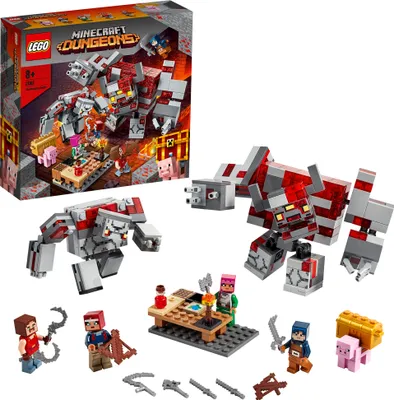 Produktbild von LEGO 21163 Minecraft Das Redstone-Kräftemessen Set mit Figuren: Golem und Monster, Spielzeug für Kinder ab 8 Jahren