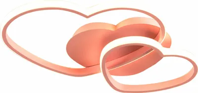 Produktbild von LED Moderne kreative Deckenleuchte Herzförmig Dimmbar 50cm mit Fernbedienung Augenschutzlampe Metall Energiesparlicht rosa