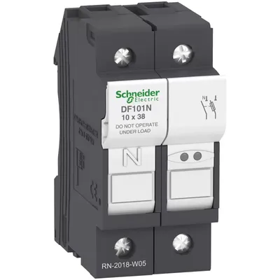 Immagine prodotto di Schneider Electric portafusibile TeSys 1p N 32A , dimensione fusibile 10x38mm DF101N