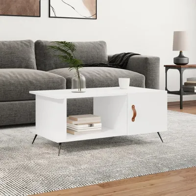 Produktbild von The Living Store Couchtisch Weiß 90x50x40 cm Holzwerkstoff