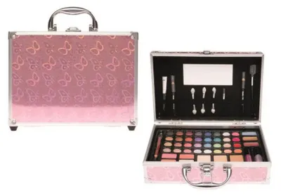 Produktbild von Casuelle Make-up-Koffer rosa mit Schmetterlings-Finish - Kinderschminkset