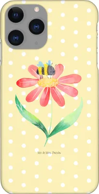 Produktbild von Mr. & Mrs. Panda Iphone 11 Pro Handyhülle Hummel Blume - Gelb Pastell - Geschenk, Biene, Wespe, Premium Kunststoff, Handy Case, Natur, Lustige Sprüche, Hummeln