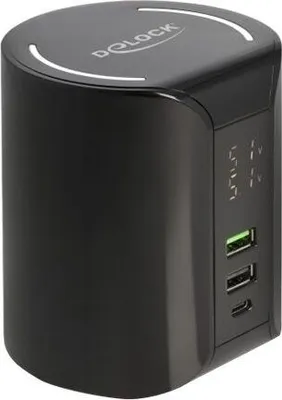 Obrázok produktu pre DELOCK USB a bezdrôtová nabíjačkaUSB Type-C + USB Type-A