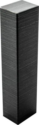 Produktbild von Sockelleiste Edelstahl Fußbodenleisten V2A L250cm 60mm schwarz anthrazit gebürstet Endkappe links