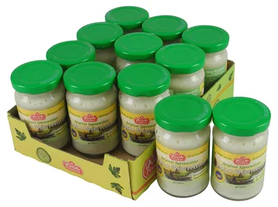 Produktbild von Original Spreewälder Sahnemeerrettich von Kunella Feinkost - 12er Pack (12 Gläschen à 100 g)