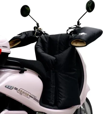 Produktbild von Beinschutz für Roller – Winterhandschuhe für Lenker – Wärmende Ausrüstung – Universelle Passform – 90 x 70 cm – Schwarz