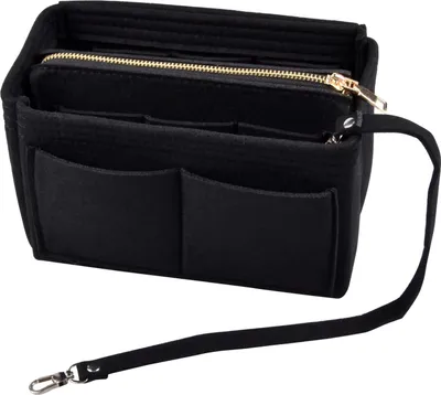 Produktbild von WUUDWALK Filz Taschen Organizer für Damen Handtaschen, Organizer, Tote Bag, Einlage für die Tasche, Handtasche, mit abnehmbaren Reißverschlussfächern und Schlüsselanhänger