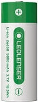 A product shot of a rechargeable battery.