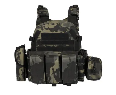 Obrázek produktu pro VOJENSKÁ TAKTICKÁ VESTA 600D MOLLE LOADERS Black Camo