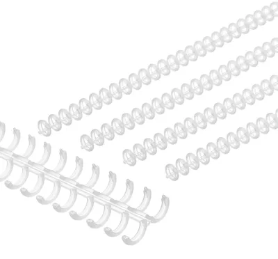Spiralbindungen 8,5 mm, 15 Stück, transparent, für 20-25 Blatt