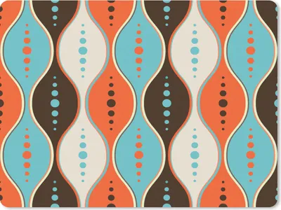 Produktbild von MuchoWow® Mauspad Mousepad Retro - Kreis - Design 23x19 cm - Mousepads - Maus Mat - Pad - Mausunterlage - Schreibtischunterlage - Mauspad